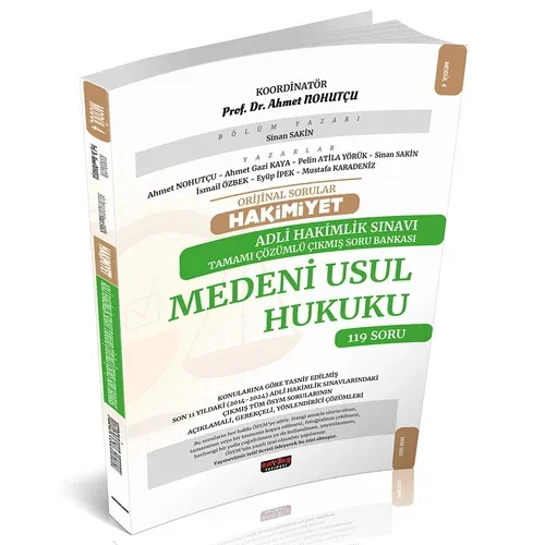HAKİMİYET Adli Hakimlik Medeni Usul Hukuku Çıkmış Soru Bankası