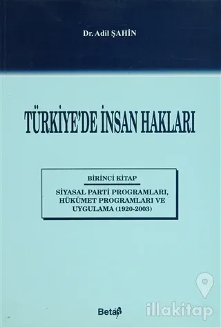 Türkiye'de İnsan Hakları 1. Kitap