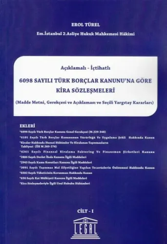 6098 Sayılı Türk Borçlar Kanunu' na Göre Kira Sözleşmeleri ( 2 Cilt Ta
