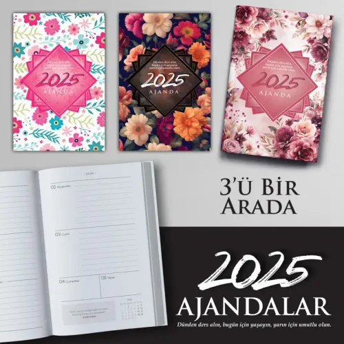 Üçlü 2025 Motivasyon Ajanda Seti