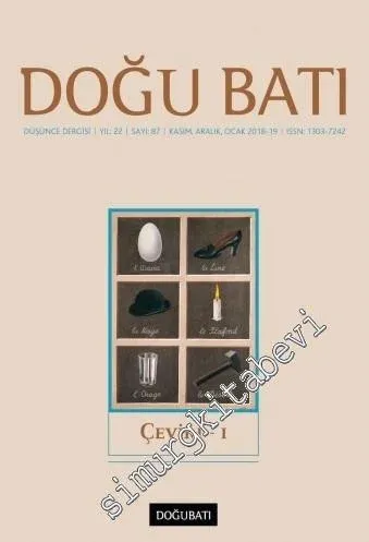 Doğu Batı: Üç Aylık Düşünce Dergisi, Dosya: Çeviri 1 - Sayı: 87    Yıl: 22  Kasım, Aralık, Ocak