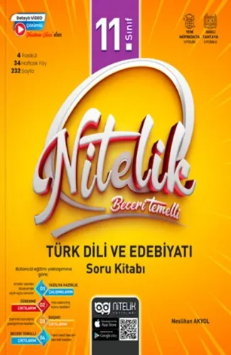 Nitelik Yayınlar 11. Sınıf Türk Dili ve Edebiyatı Beceri Temelli Soru 