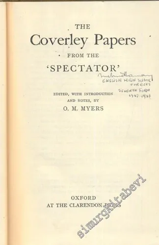 The Coverley Papers from the ‘Spectator' -