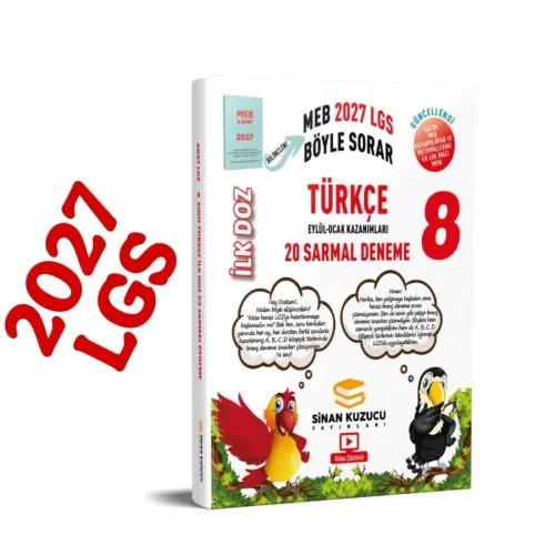 Sinan Kuzucu Yayınları 2027 8. Sınıf Türkçe İlk Doz 20 Sarmal Deneme