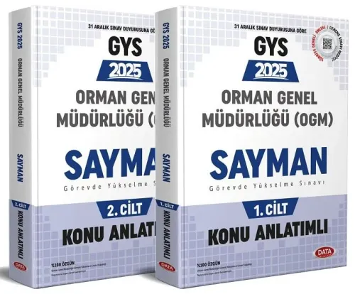 Data Yayınları 2025 Orman Genel Müdürlüğü Sayman Görevde Yükselme Sınavı Konu Anlatımlı 1-2