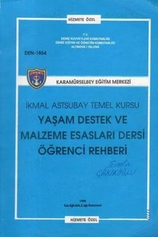 Yaşam Destek Ve Malzeme Esasları Dersi Öğrenci Rehberi