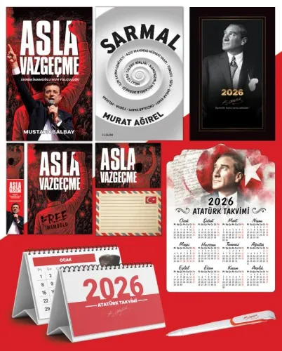 Asla Vazgeçme - Ayraç - Kartpostal - Poster - Sarmal -  2026 Ajanda İs
