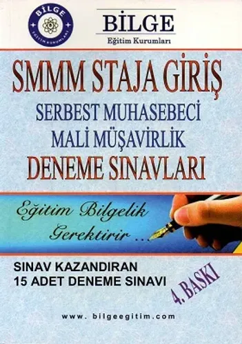 SMMM Staja Giriş Serbest Muhasebeci Mali Müşavirlik Deneme Sınavları Bilge Eğitim Kurumları