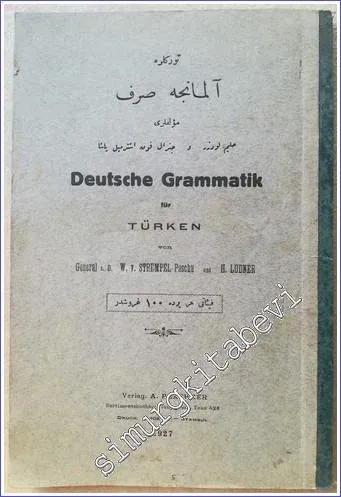 Türklere Almanca Sarf = Deutsche Grammatik für Türken -        1927