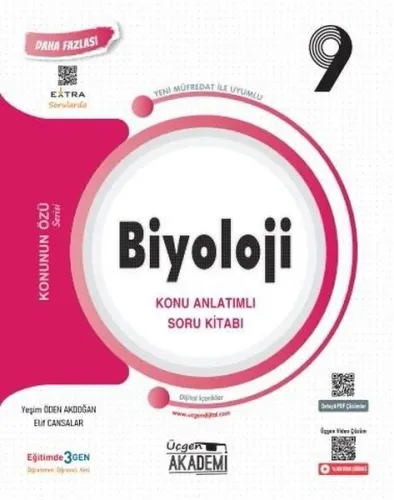 Üçgen Akademi Lise 9. Sınıf Biyoloji Konu Anlatımlı Soru Kitabı