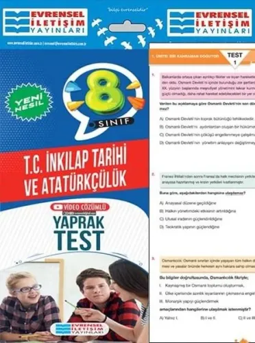8. Sınıf İnkılap Tarihi ve Atatürkçülük Video Çözümlü Yaprak Test
