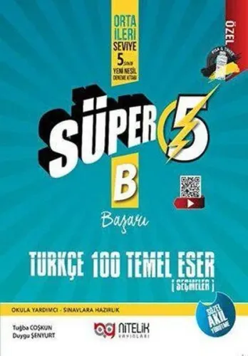 Nitelik Yayınları 5. Sınıf Türkçe 100 Temel Eser Süper B Yeni Nesil Deneme
