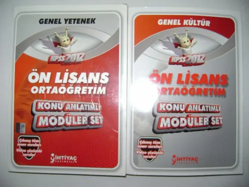 2012 Ön lisans Ortaöğretim Konu Anlatımlı Modüler Set Gebel Yetenek Genel Kültür