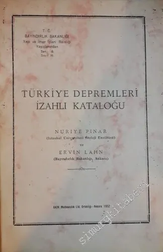 Türkiye Depremleri İzahlı Kataloğu -