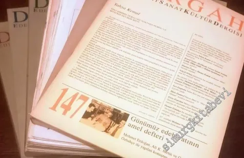 Dergah: Aylık Edebiyat Sanat Kültür Dergisi : Muhtelif 74 Sayı (Sayı 1 Mart 1990 - Sayı 147 Mayıs 2002) -