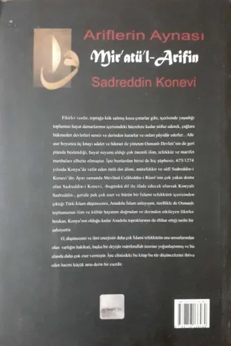 Ariflerin Aynası Mir'atü'l-Arifin Sadreddin Konevi Gelenek