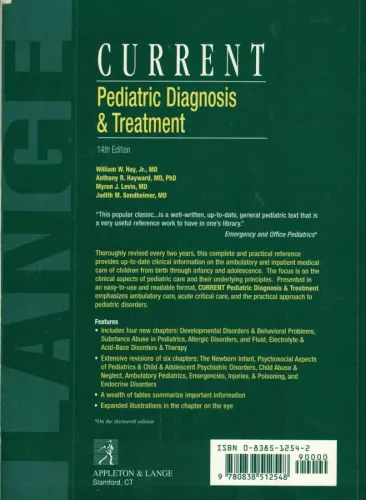 Current Diagnosis and Treatment of Pediatrics 14th Edition William W. 