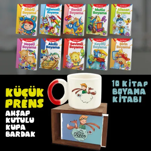 Küçük Prens Hediye Seti - Kutulu Fincan - Boyama Kitabı