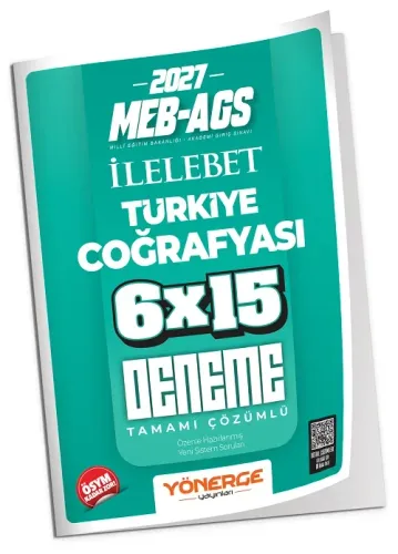 Yönerge Yayınları 2027 MEB-AGS Türkiye Coğrafyası İLELEBET 6x15 Deneme