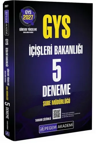 Pegem Yayınları 2027 GYS İçişleri Bakanlığı Şube Müdürlüğü 5 Deneme