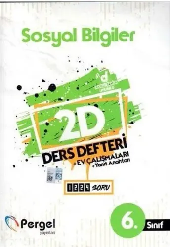 Pergel 6. Sınıf Sosyal Bilgiler 2D Ders Defteri-Ev Çalışmaları-Yanıt Anahtarı-YENİ