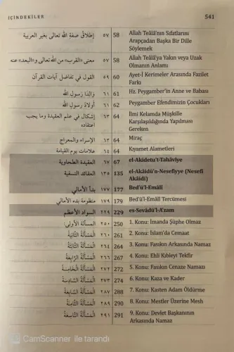 İslam İnancına Dair Beş Temel Eser Akaid Risaleleri Tercümesi