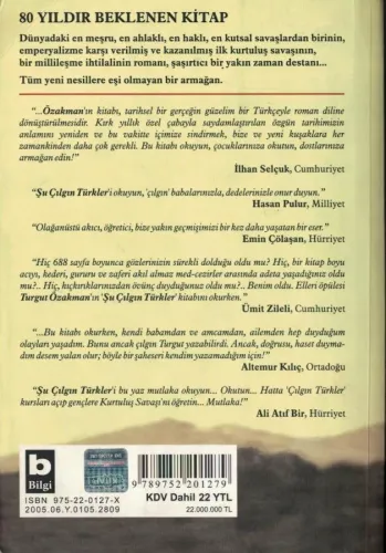 Şu Çılgın Türkler Turgut Özakman Bilgi Yayınevi %43 indirimli