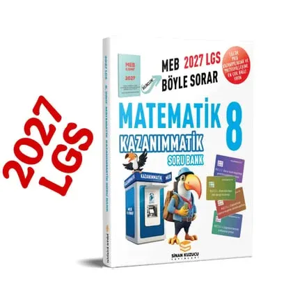 Sinan Kuzucu Yayınları 8. Sınıf Kazanımmatik Matematik Soru Bankası