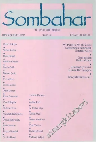 Sombahar: İki Aylık Şiir Dergisi - 9