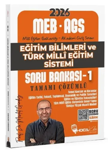 Hoca Kafası Yayınları 2026 MEB-AGS Eğitim Bilimleri ve Türk Milli Eğitim Sistemi Soru Bankası-1 Çözümlü