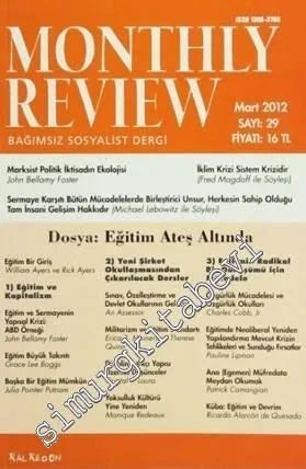 Monthly Review Bağımsız Sosyalist Dergi - Sayı: 29      Mart