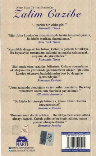 Zalim Cazibe Julia London Martı Yayınevi %44 indirimli