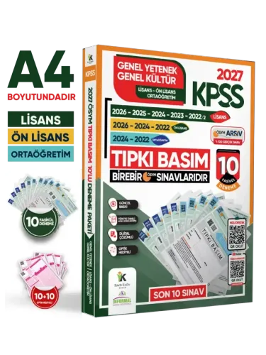İnformal Yayınları 2027 KPSS Lisans Ön Lisans Ortaöğretim GY GK Çıkmış