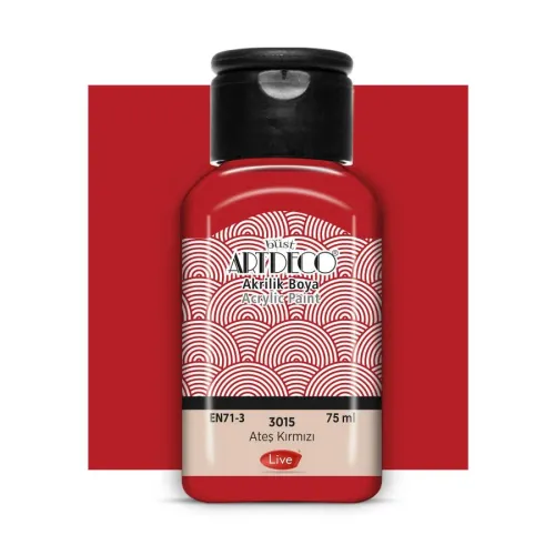 Artdeco Akrilik Boya 75ml Ateş Kırmızı 3015