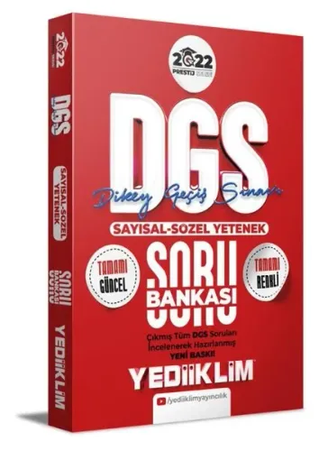 2022 DGS Prestij Serisi Sayısal-Sözel Yetenek Soru Bankası (4 Renk)