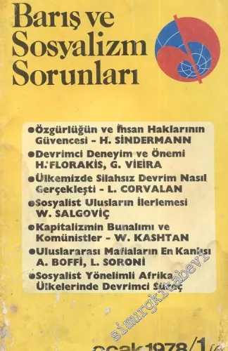 Barış ve Sosyalizm Sorunları - Aylık Teori ve Enformasyon Dergisi 1978 / 1 - Sayı: 4      Ocak