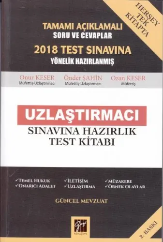 Uzlaştırmacı Sınavına Hazırlık Test Kitabı