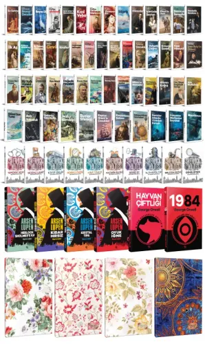 80 Dünya Klasiği ve Çiçekli Planlama Defteri Seti -1 - Halkkitabevi