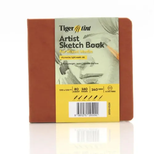 Tigertint Eskiz Defteri Sert Kapak 140gr. 12x12cm 80yp. Taba N:100140129