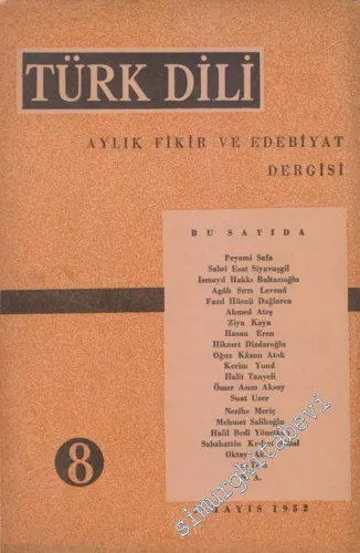 Türk Dili Aylık Dergi - Sayı: 8  I    Mayıs