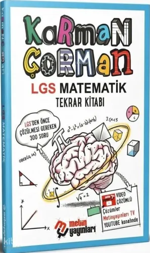 Metin 8. Sınıf LGS Matematik Karman Çorman Tekrar Kitabı Çözümlü