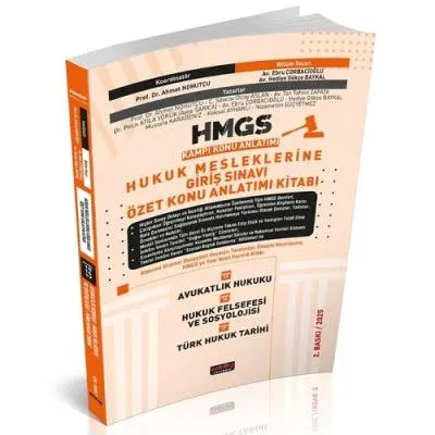 HMGS Özet Konu Anlatımı Avukatlık Hukuku Hukuk Felsefesi ve Sosyolojisi Türk Hukuk Tarihi Savaş Yayınları Mart 2025