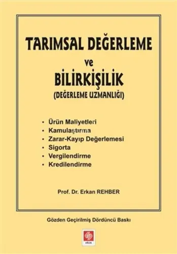 Tarımsal Değerleme ve Bilirkişilik