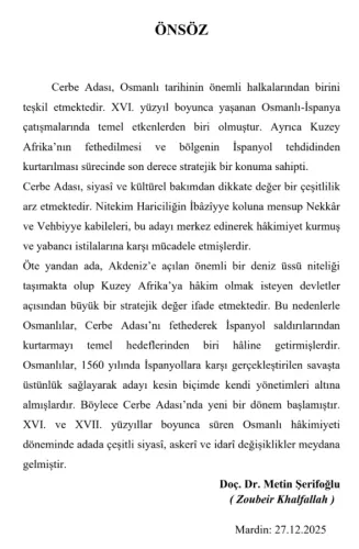 OSMANLI BELGELERINE GÖRE CERBE ADASI