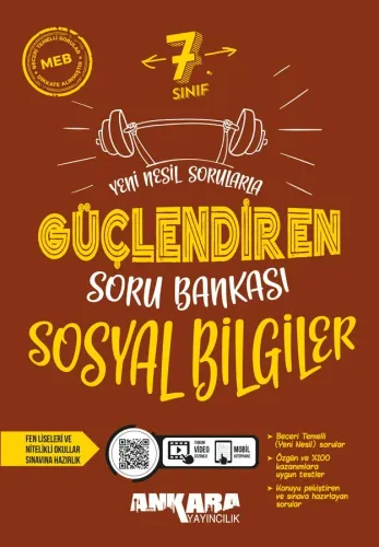 Ankara Yayıncılık 7. Sınıf Sosyal Bilgiler Güçlendiren Soru Bankası