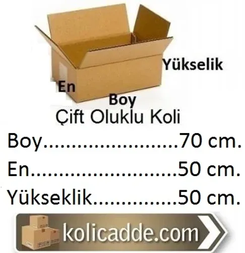 Çift Oluklu Koli 70x50x50 cm.