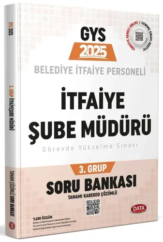 Data Yayınları 2025 Belediye İtfaiye Personeli 3. Grup İtfaiye Şube Müdürü GYS Soru Bankası  (Tamamı Karekod Çözümlü)