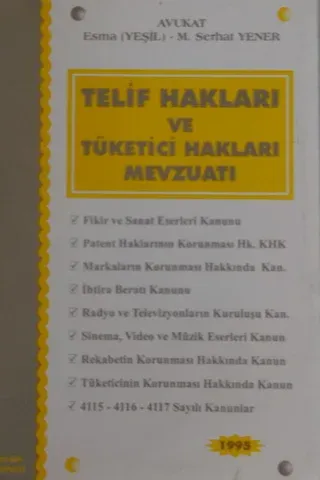Telif Hakları ve Tüketici Hakları Mevzuatı