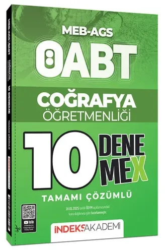 İndeks Akademi 2025 ÖABT MEB-AGS Coğrafya Öğretmenliği 10 DenemeX Çözümlü