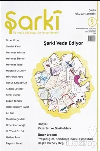 Şarki Üç Aylık Edebiyat ve Sanat Dergisi Sayı: 9 (Mart-Nisan-Mayıs 2020)